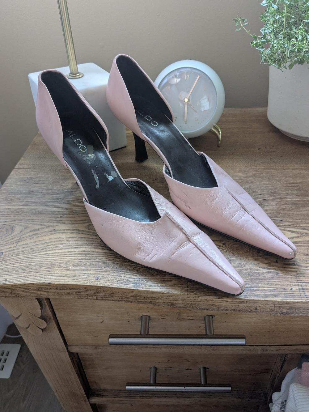 Aldo Blush Pink Pointed D'Orsay Heels